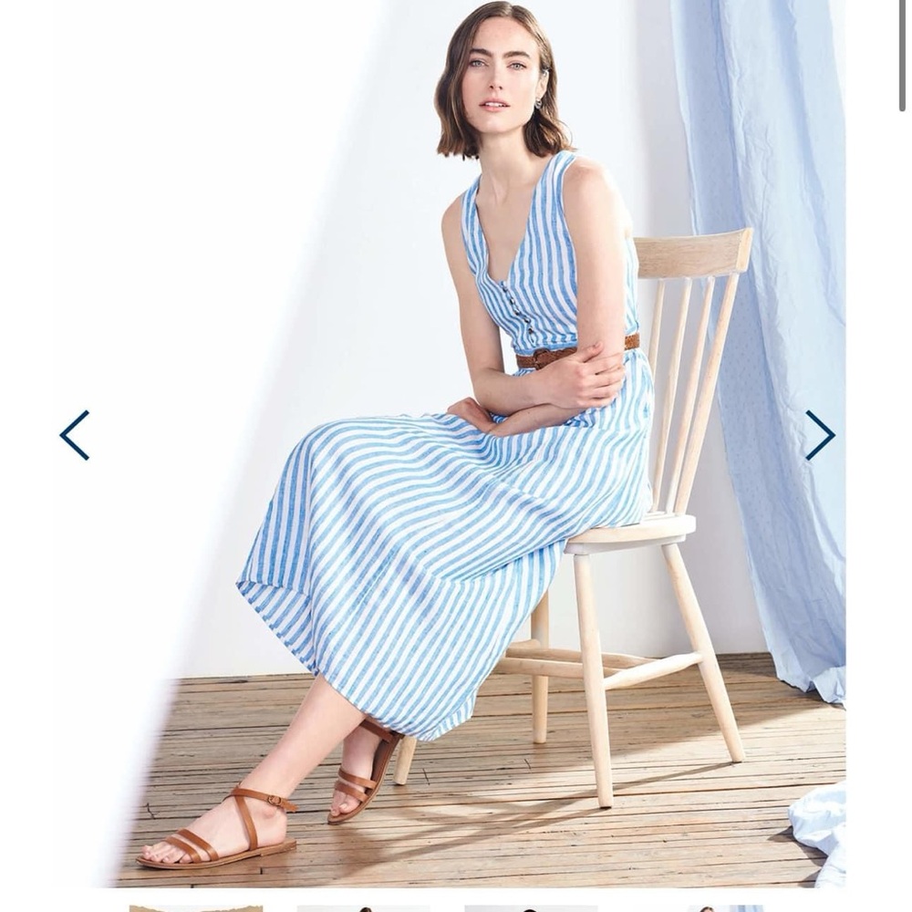 Hatley linen striped dress